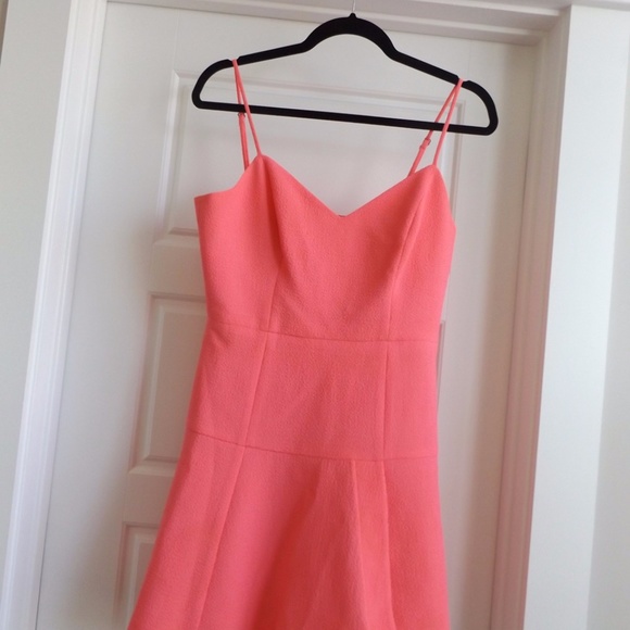 Black Halo Dresses & Skirts - Black Halo Fit and Flare Textured Pink Dress 6